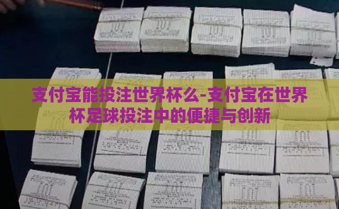 支付宝能投注世界杯么-支付宝在世界杯足球投注中的便捷与创新
