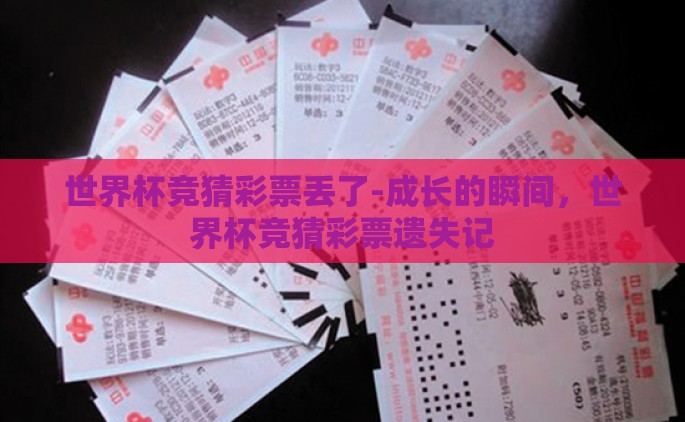 世界杯竞猜彩票丢了-成长的瞬间，世界杯竞猜彩票遗失记
