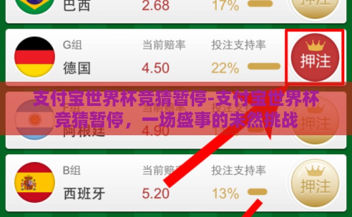 支付宝世界杯竞猜暂停-支付宝世界杯竞猜暂停，一场盛事的未然挑战