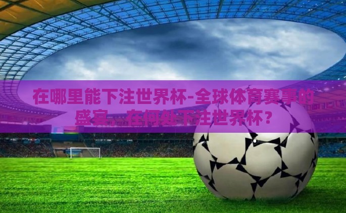 在哪里能下注世界杯-全球体育赛事的盛宴，在何处下注世界杯？