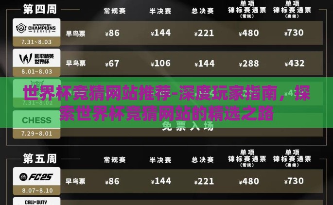 世界杯竞猜网站推荐-深度玩家指南，探索世界杯竞猜网站的精选之路