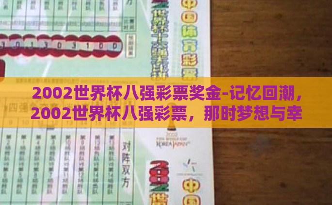 2002世界杯八强彩票奖金-记忆回潮，2002世界杯八强彩票，那时梦想与幸运的碰撞