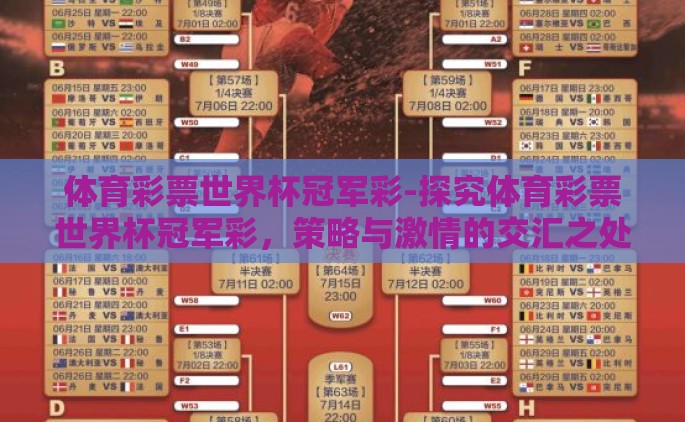 体育彩票世界杯冠军彩-探究体育彩票世界杯冠军彩，策略与激情的交汇之处