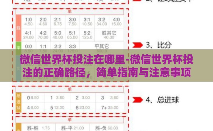 微信世界杯投注在哪里-微信世界杯投注的正确路径，简单指南与注意事项
