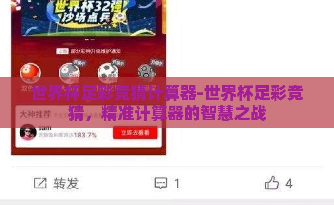 世界杯足彩竞猜计算器-世界杯足彩竞猜，精准计算器的智慧之战