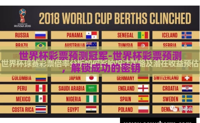 世界杯彩票预测冠军-世界杯彩票预测，解锁成功的密钥