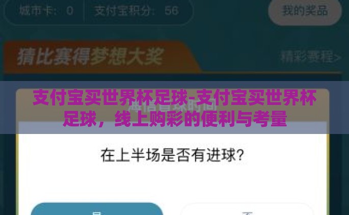 支付宝买世界杯足球-支付宝买世界杯足球，线上购彩的便利与考量