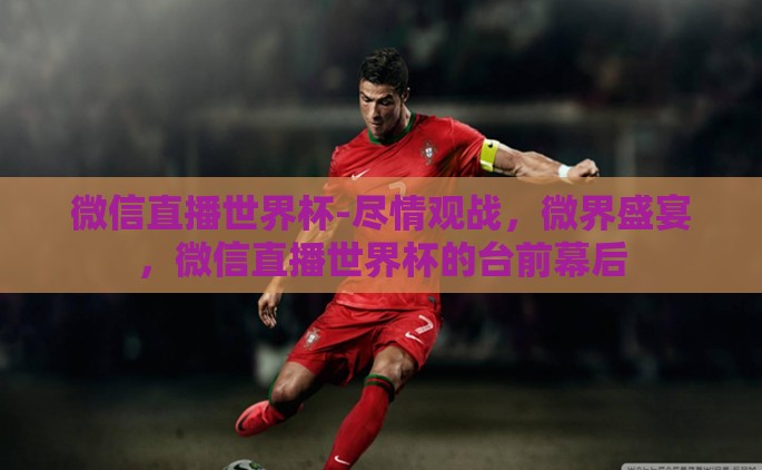 微信直播世界杯-尽情观战，微界盛宴，微信直播世界杯的台前幕后