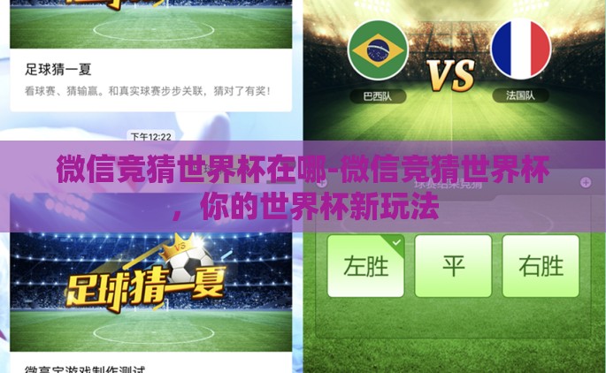 微信竞猜世界杯在哪-微信竞猜世界杯，你的世界杯新玩法