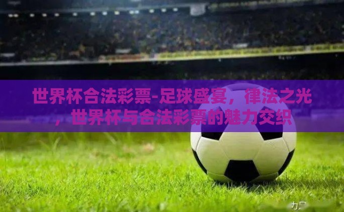 世界杯合法彩票-足球盛宴，律法之光，世界杯与合法彩票的魅力交织