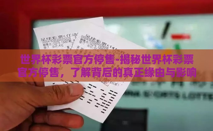 世界杯彩票官方停售-揭秘世界杯彩票官方停售，了解背后的真正缘由与影响