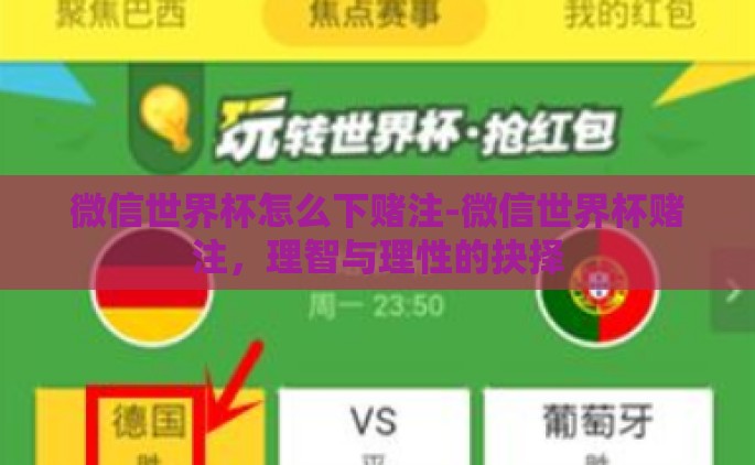 微信世界杯怎么下赌注-微信世界杯赌注，理智与理性的抉择