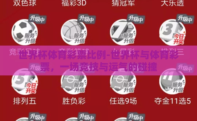 世界杯体育彩票比例-世界杯与体育彩票，一场竞技与运气的碰撞