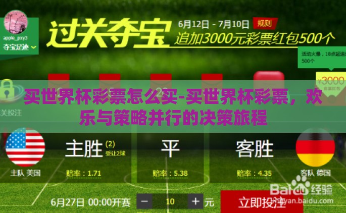 买世界杯彩票怎么买-买世界杯彩票，欢乐与策略并行的决策旅程